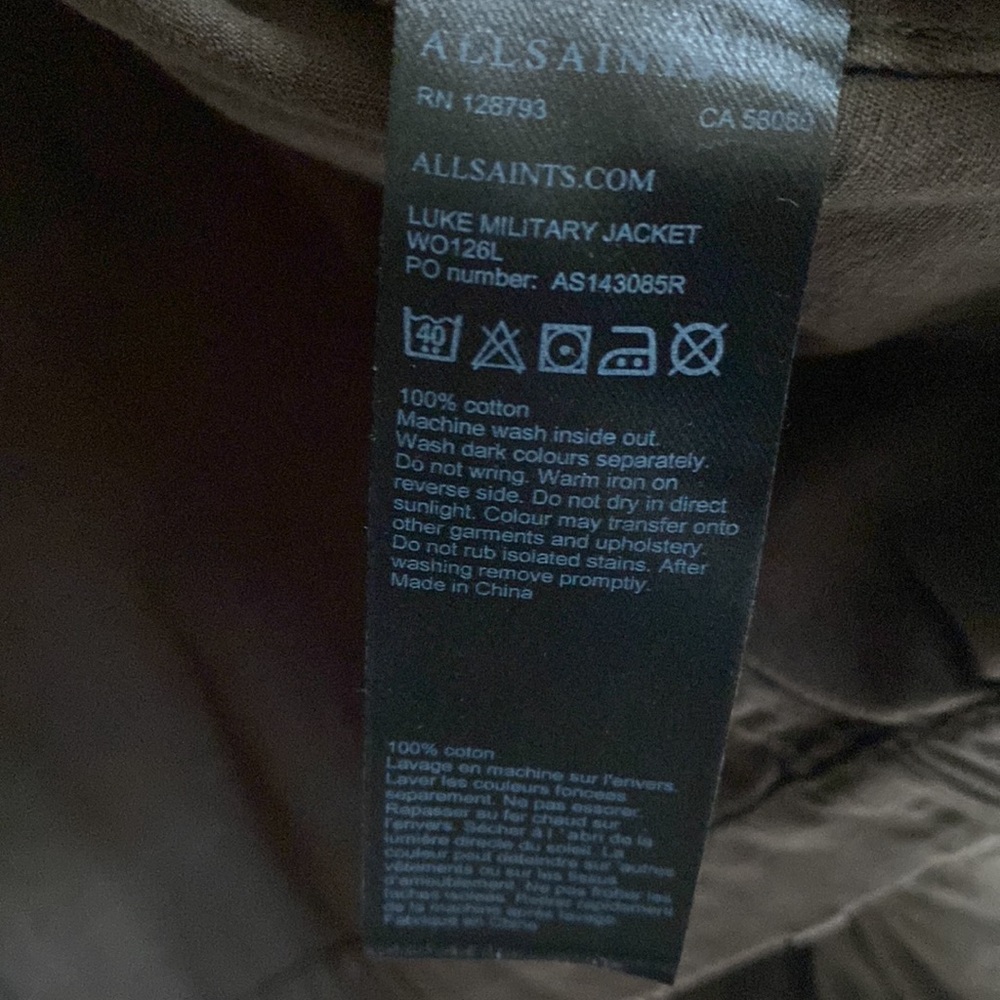 ALL SAINTS MILITARY JACKET - medium - Picture 6 of 7